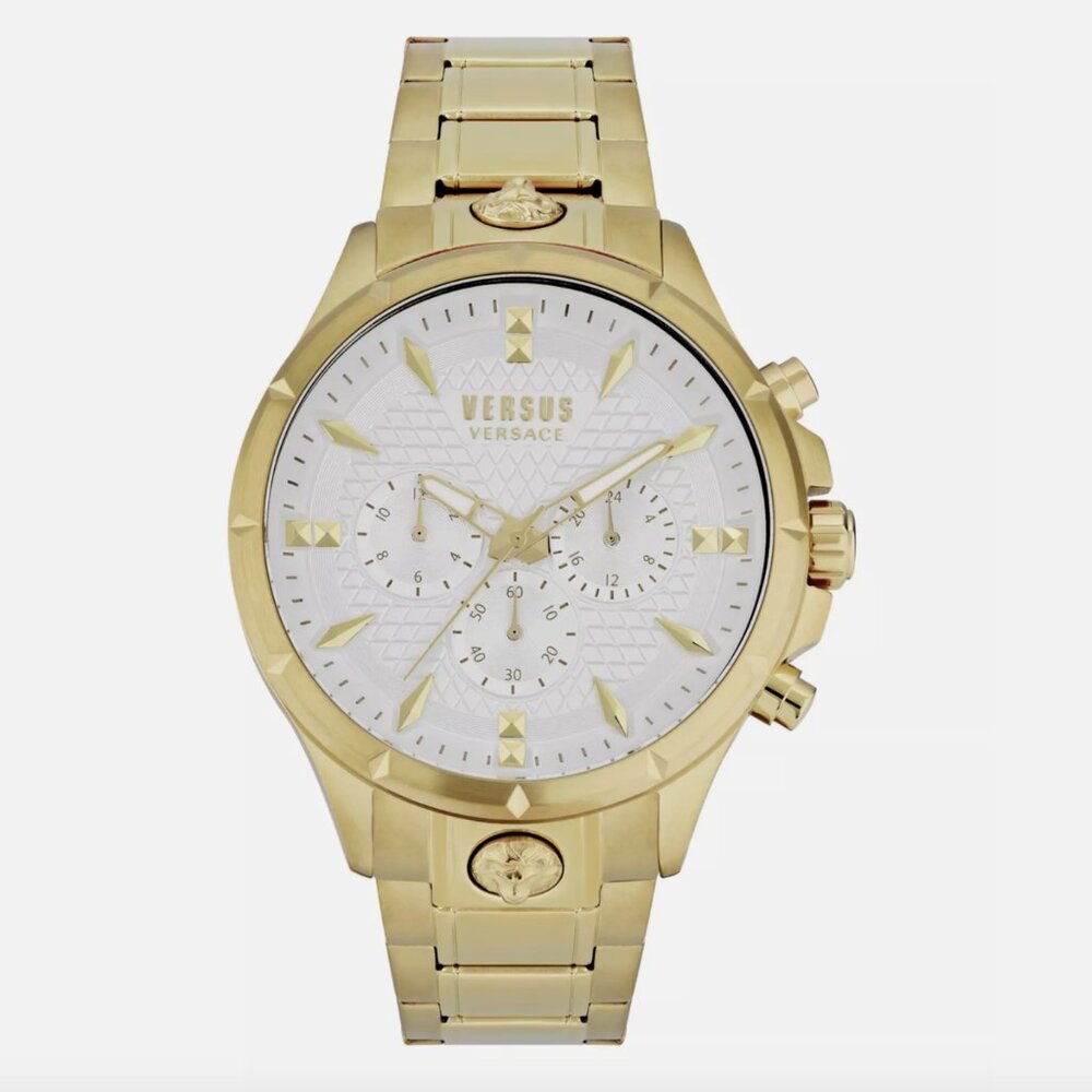 Versus Versace Mens Lion Gold 45mm Bracelet Fashion Watch